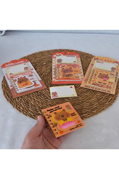 senacacollection Capybara (Kapibara) Notepad and Post It Set 1 Pcs