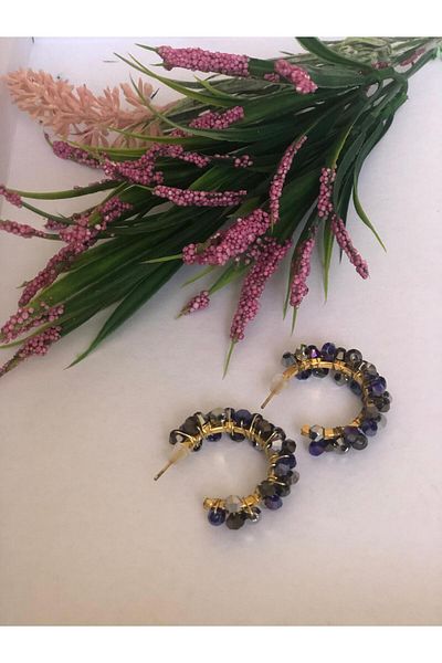 DOĞALYA Women's Crystal Stone Earrings