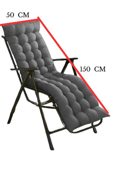 MoMMe Chair Mattress Long Model 50X150 cm Anthracite Gray