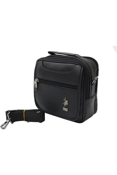 U.S. Polo Assn. Us Polo Assn 6761- 6762 Men's Handbag Shoulder Bag Messenger Bag Black