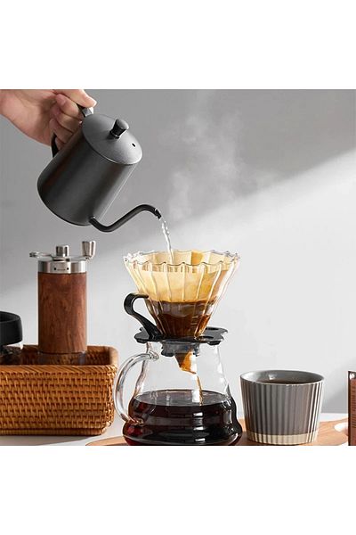 Omran Cart V60 Coffee Filters Brown 300pcs, 2-4 Cups, Unbleached Wood Pulp, Pour Over