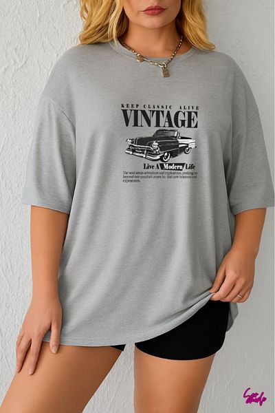 SevMode 1 T-Shirt Is a Gift for Purchases of 5 or More in the Cart - Vintage Printed Large Size T-Shirt