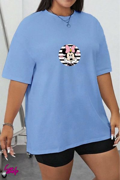 SevMode In the Cart, 1 T-Shirt Is a Gift for Purchases of 6 or More - Cartoon Character Printed Large Size T-Shirt
