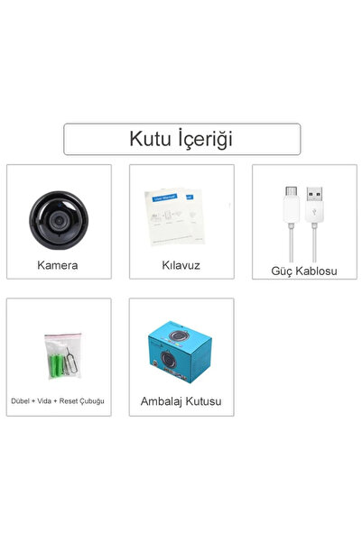 nelerbulurum SESLİ GECE GÖRÜŞLÜ SD CARD TAKILABİLEN 1080P WIFI IP KAMERA