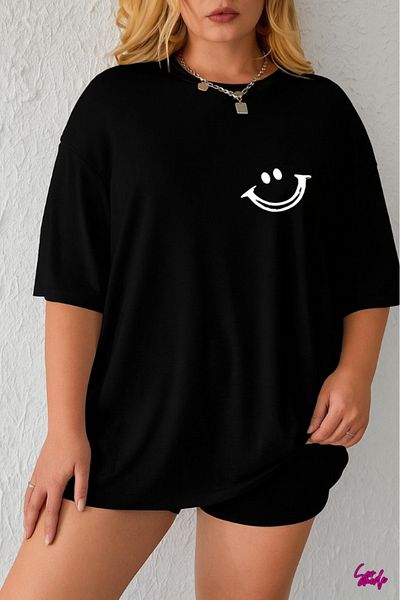 SevMode 1 T-Shirt Is a Gift for Purchases of 5 or More in the Cart - Smile Printed Large Size T-Shirt