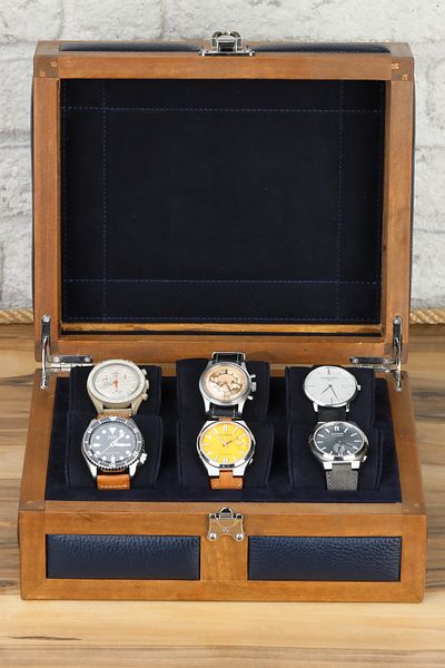 Onywatch 6Pcs Wooden Watch Box Multiple Watch Box Watch Collection Box Watch Box Case