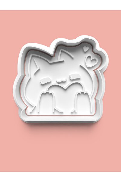 AKTASTORE قالب كوكيز القطط المحبة وقالب عجينة السكر 0425-3