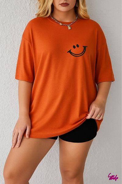 SevMode 1 T-Shirt Is a Gift for Purchases of 5 or More in the Cart - Smile Printed Large Size T-Shirt