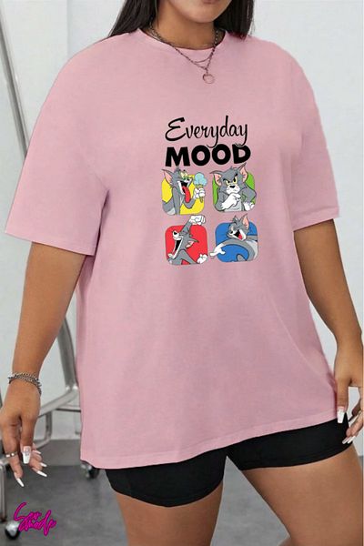 SevMode In Cart 5 and Above Purchases Get 1 T-Shirt as a Gift - Everyday Mood Printed Large Size T-Shirt