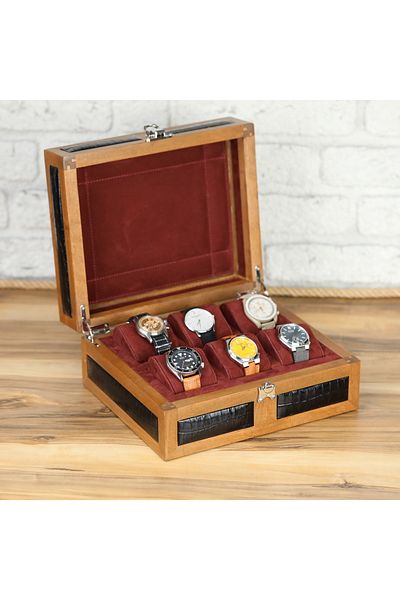 Onywatch 6Pcs Wooden Watch Box Multiple Watch Box Watch Collection Box Watch Box Case