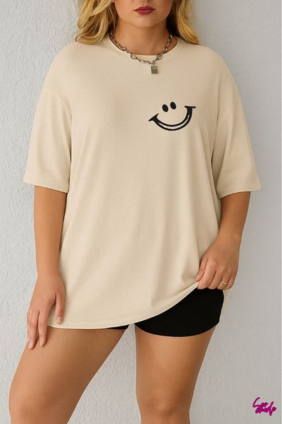 SevMode 1 T-Shirt Is a Gift for Purchases of 5 or More in the Cart - Smile Printed Large Size T-Shirt