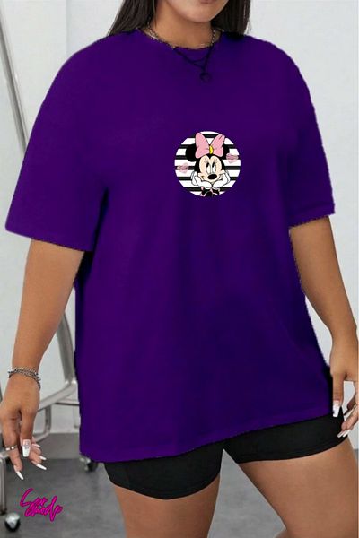 SevMode In the Cart, 1 T-Shirt Is a Gift for Purchases of 5 or More - Cartoon Character Printed Large Size T-Shirt