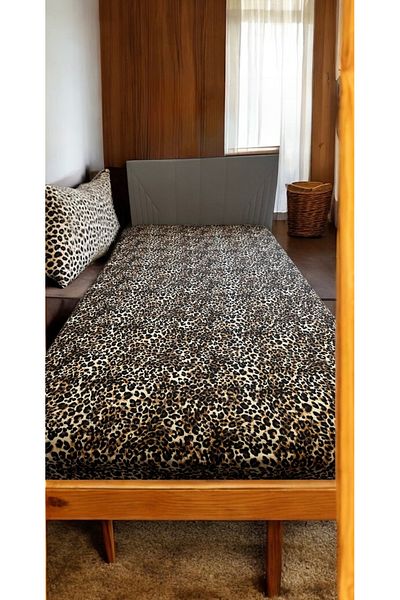 happyteks boutique Leopard Fitted Sheet 150*190