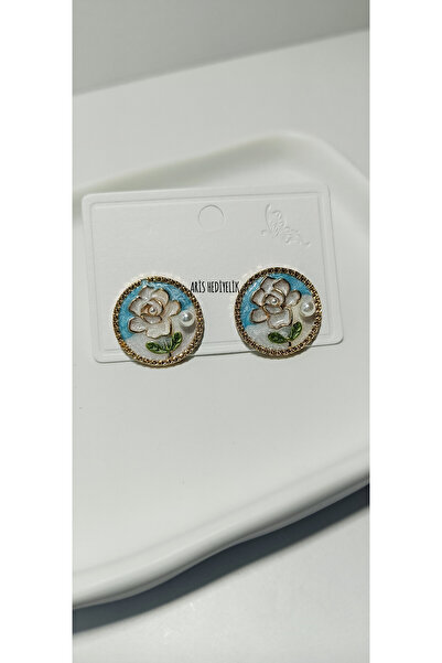 Fashion Jewellery Enameled Flower Earrings