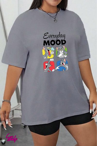 SevMode In Cart 5 and Above Purchases Get 1 T-Shirt as a Gift - Everyday Mood Printed Large Size T-Shirt