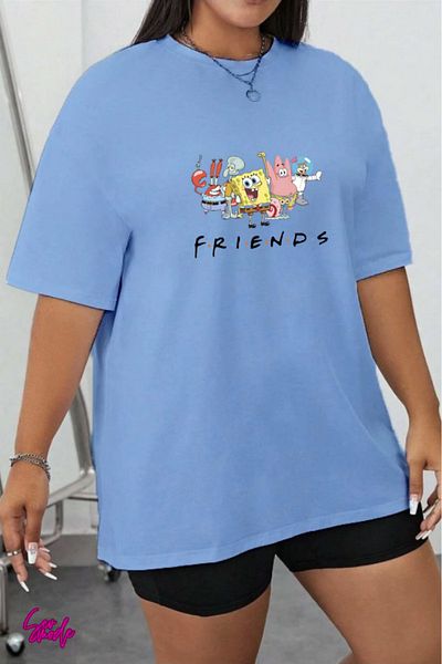 SevMode Cartoon Character Printed Large Size T-Shirt