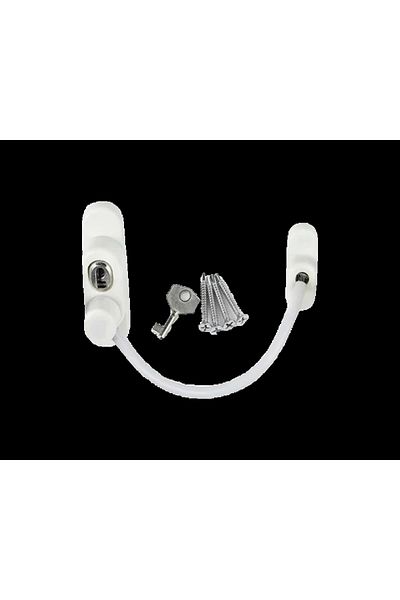 ALFA AKSESUAR 03 White Rope Safety Lock with Key