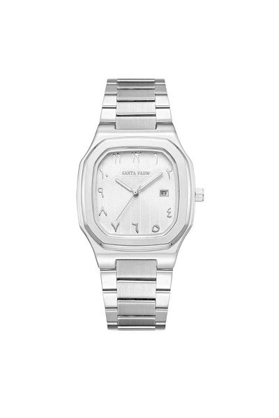 Brosho Men's Steel Watch with Arabic Numerals