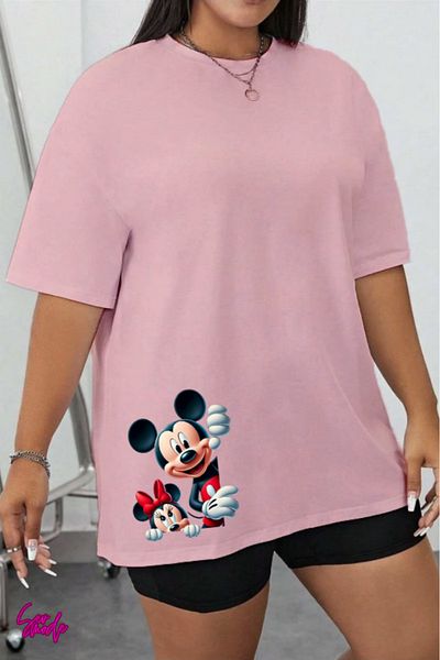 SevMode In the Cart, 1 T-Shirt Is a Gift for Purchases of 5 or More - Cartoon Character Printed Large Size T-Shirt