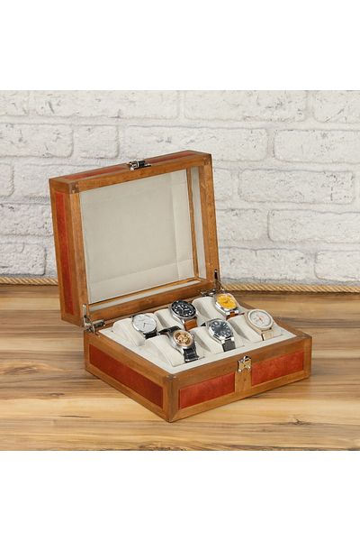 Onywatch 6Pcs Wooden Watch Box Multiple Watch Box Watch Collection Box Watch Box Case