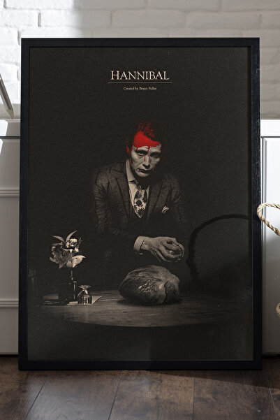Duvarda Hannibal Siyah Ahşap Çerçeveli Poster, Film Duvar Tablosu