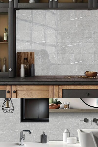 Yu Su Tools 2 Adet Kolay Uygulanan Mermer Desenli PVC Duvar Sticker – Kendind...