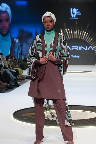 Marina Swimwear Marina Brown Design Kimono - Abu Dhabi Fashion Show Selection P2510