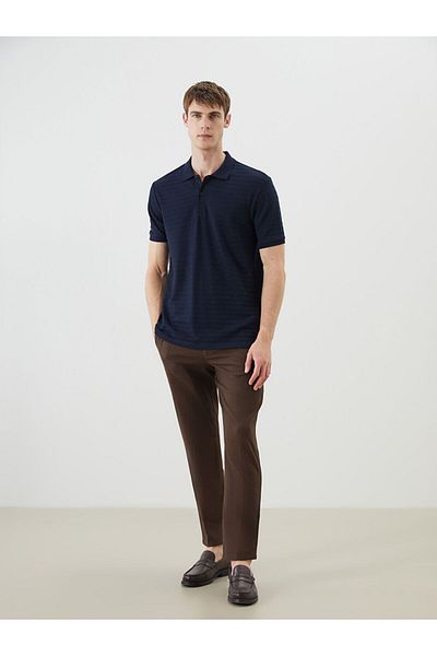 LC Waikiki Νέα σεζόν Polo Collar Striped Pique Ανδρικό Tisort - S5Q462Z8