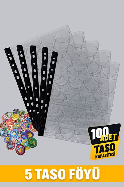 Pokscard Taso Föyü (5 Pcs) - (Total 100 Pcs Taking Taso) - (4cm Products Are Compressed)