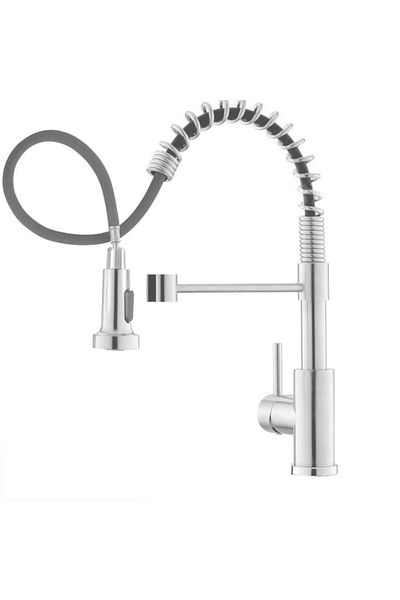TrioStore Baterie Premium pentru Chiuveta Bucatarie, Duza Extractabila cu Furtun de 60 cm, Racorduri 60 cm