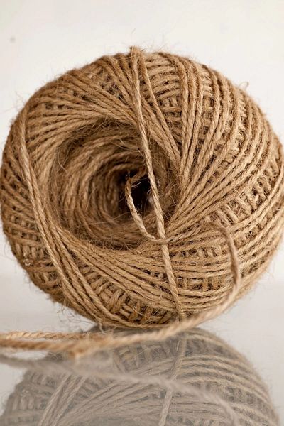 P Parla 3 Pieces of Jute Thread 100gr - Natural Thread, Sack Thread, Straw Thread, Straw Color