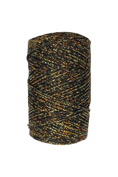 Home 3mm Macrame Rope - Polyester Black Gold Glitter