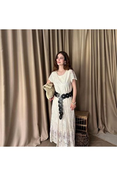lizge giyim SKIRT WITH FROSTED DETAIL