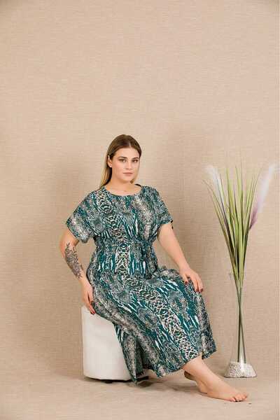 Viselya Νυχτικό με κοντά μανίκια σε μεγάλο μέγεθος