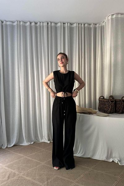 lizge giyim Beaded Detail Trousers