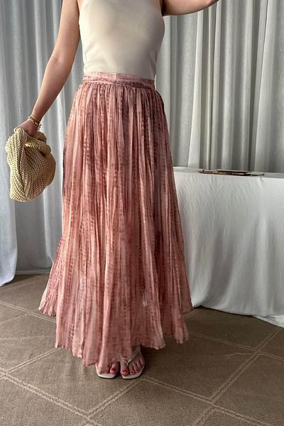 lizge giyim Patterned pleated skirt
