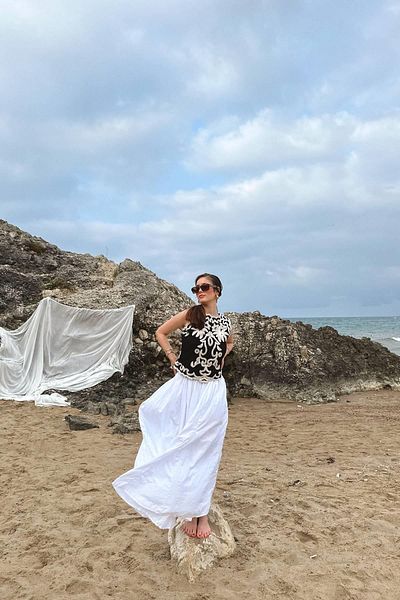 lizge giyim Knitted Belted Skirt