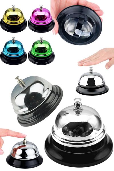 Wolawood Metal Table Top Call Bell Stainless Steel for Hotel, Restaurant, Cafe, Reception Home, Special Practical Bell