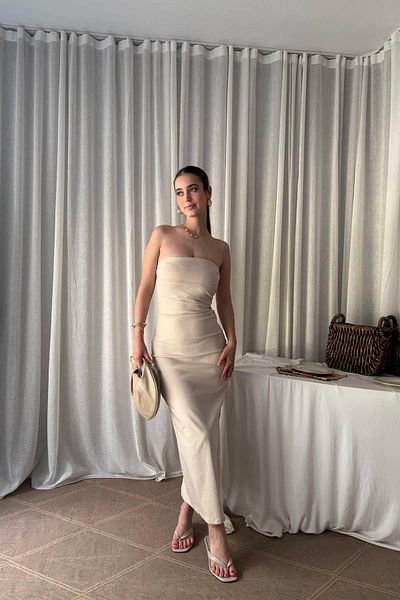 lizge giyim STRAPLEZ MIDI DRESS