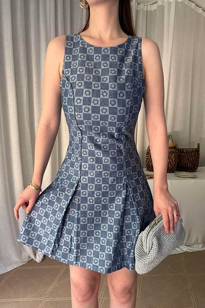 lizge giyim PATTERNED MINI DRESS