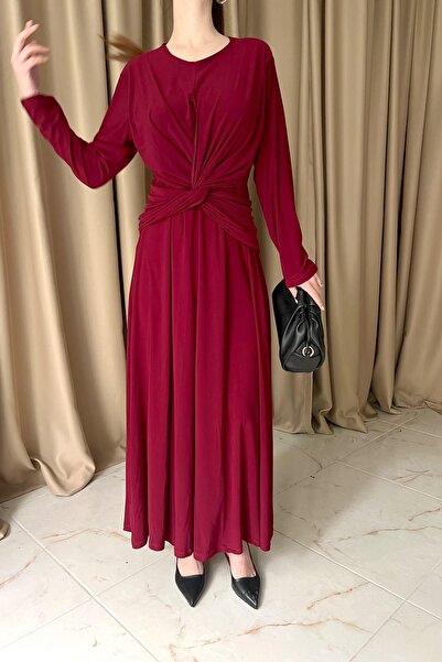 lizge giyim KRUVAZE GEÇMELİ SANDY ELBİSE