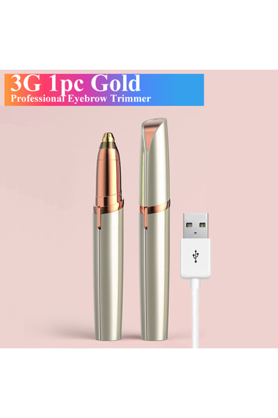 Choice3 جهاز تشذيب الحواجب الكهربائي الجديد من مفرد Gold، جهاز صغير لإزالة شع...