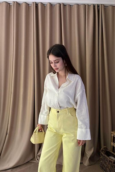 lizge giyim OVERSIZE LINEN SHIRT