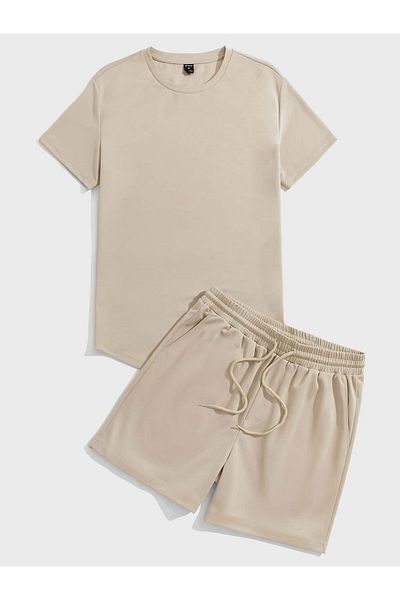 MELOOX Unisex Oversize Two Thread Cotton Summer Shorts Set.Single
