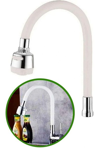 Beruflic Colorful Silicone Rotating Head 2 Function Spiral Tap Head - White