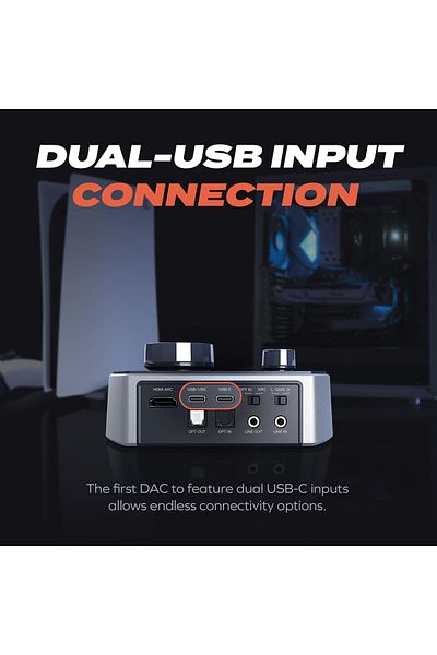 CREATIVE Sound Blaster G8 – DAC USB للألعاب عالي الدقة مع خلط صوتي مزدوج USB