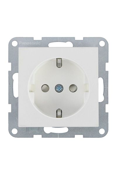 PANASONIC Schuko Socket Mechanism with Child Protection and Quick Connect - Karre Plus 55 Soft Touch Seashell