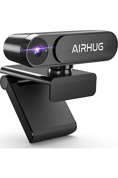 AIRHUG 2K Webcam No Mic with Privacy Cover, USB Web Cam for Computer and Laptop Plug & Play
