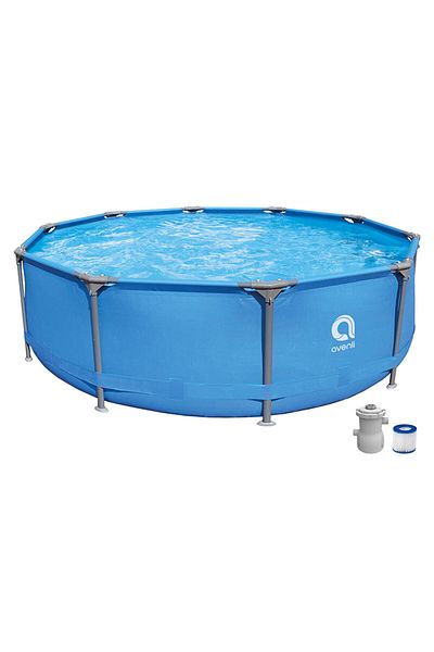 rexa STEEL FRAME POOL Filter Pump 300gal 3.66m*76cm 10ft PVC Family Pool Swimming Pool