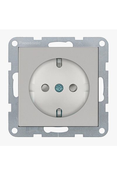 PANASONIC Schuko Socket Mechanism with Child Protection - QC Karre Plus 55 Soft Touch Sandstone